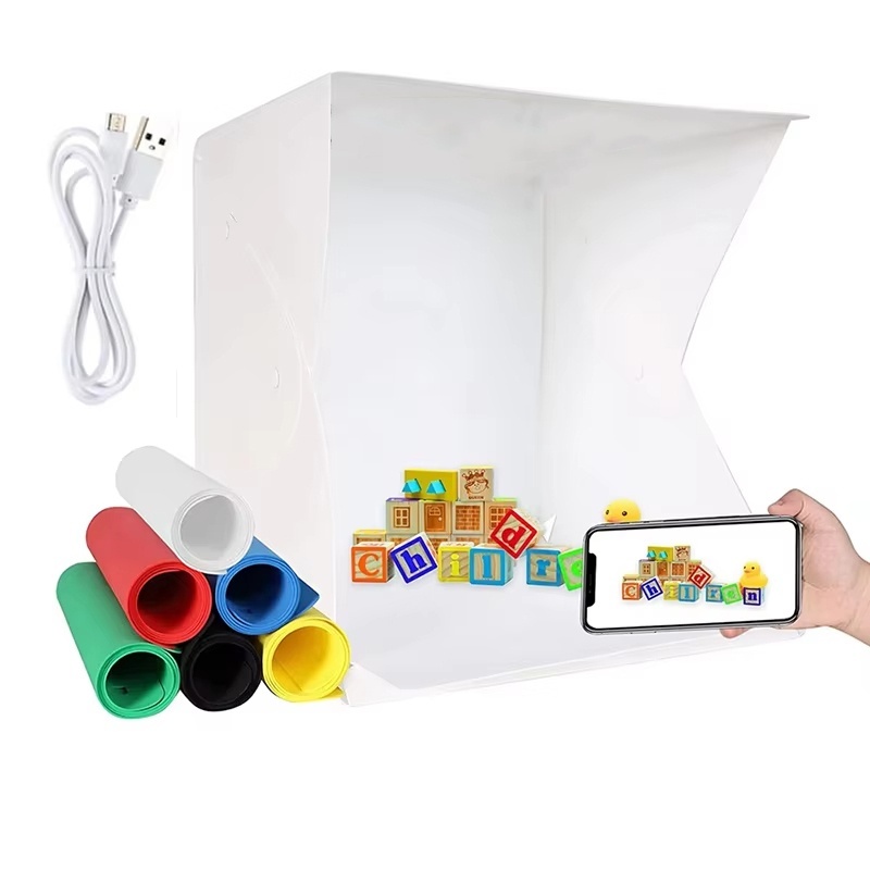 Photography Kit Pro - 접이식 라이트박스 휴대용 사진 LED 사진