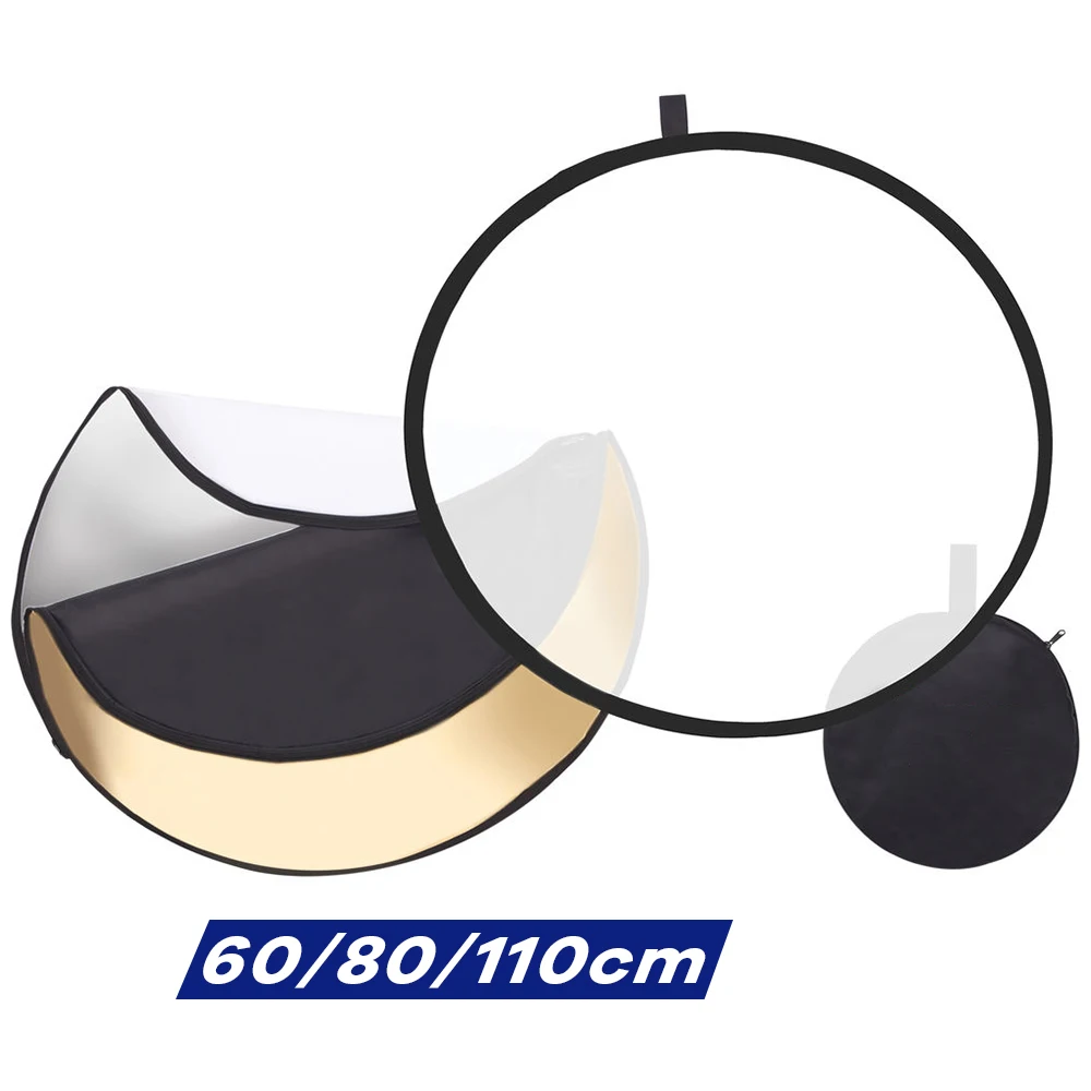 Photography Kit Pro - 60/80/110cm 5-in-1 접이식 원형 반사판 디스크