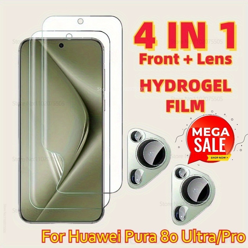 [4-in-1]2Pcs HD 안티 스크래치 하이드로 겔 - Photography Kit Huawei Pura 80 Ultra 리뷰 및 가격