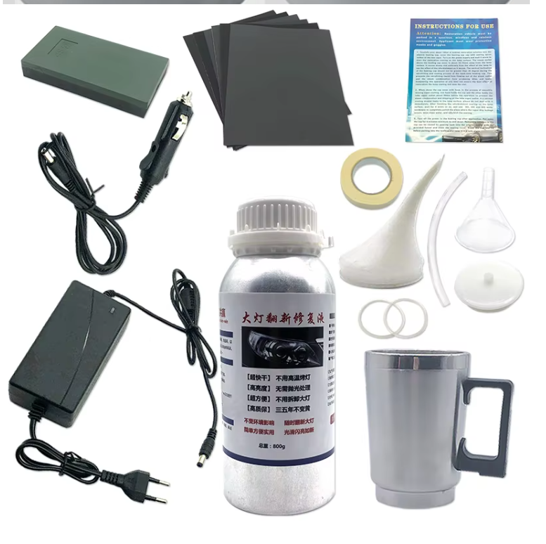 헤드라이트 복원 키트는 기름막, 흠집 및 황변을 제거합 - Lens Cleaning Kit 리뷰 및 가격