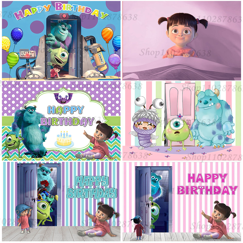 Monsters Inc 대학 테마 부 걸 생일 파티 배 - Photography University 리뷰 및 가격
