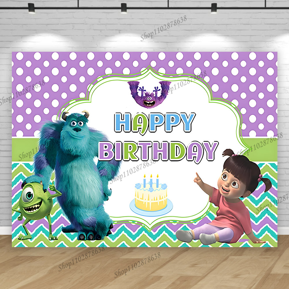 Monsters Inc 대학 테마 부 걸 생일 파티 배 - Photography University 리뷰 및 가격