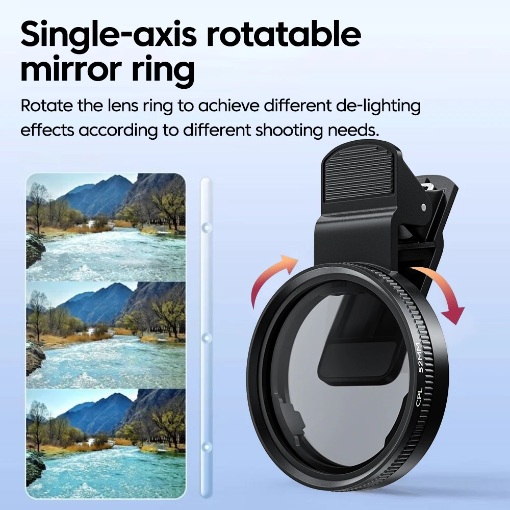 새로운 52mm CPL 휴대폰 렌즈 필터 렌즈 클립 카 - Photography With Mobile 리뷰 및 가격
